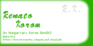 renato korom business card