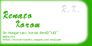 renato korom business card